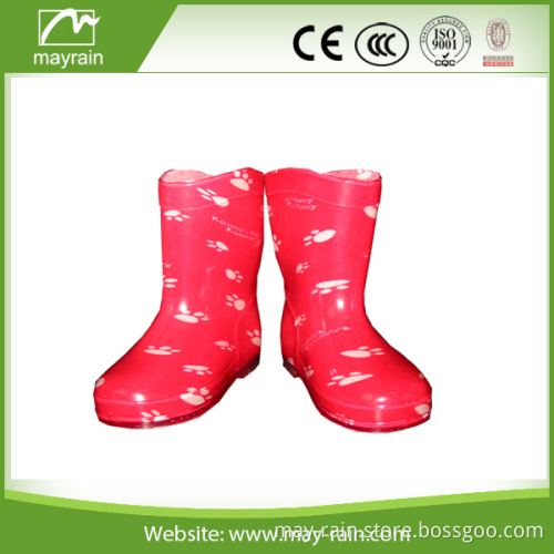 printed pvc rain boots for kids